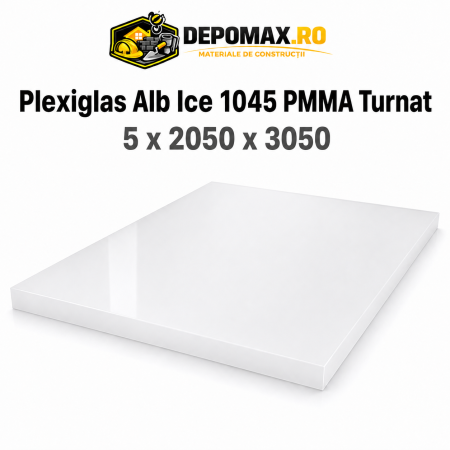 Plexiglas Alb/Ice 1045 PMMA turnat 5 x 2050 x 3050 mm